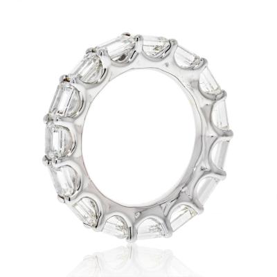 5 50CTS HORIZONTAL EMERALD CUT DIAMOND ETERNITY ETERNITY BAND