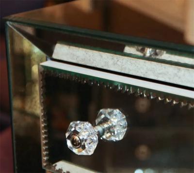 5 Drawer Pie Crust Mirrored Highboy