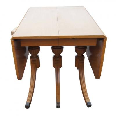 5 Foot Vintage Mahogany Dining Table with Drop Leaves by Rway