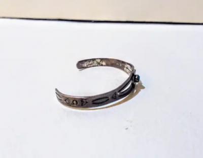 5 Solid Sterling Silver Bracelet with Turquoise Setting