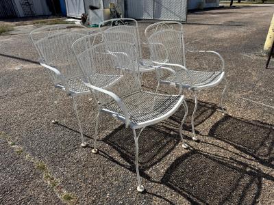 5 piece Wrought Iron w Mesh Outdoor Patio Set