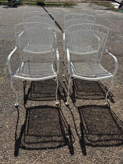 5 piece Wrought Iron w Mesh Outdoor Patio Set
