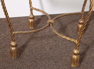 50s Gilded Decorator Lira Metal Side Chair