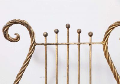 50s Gilded Decorator Lira Metal Side Chair