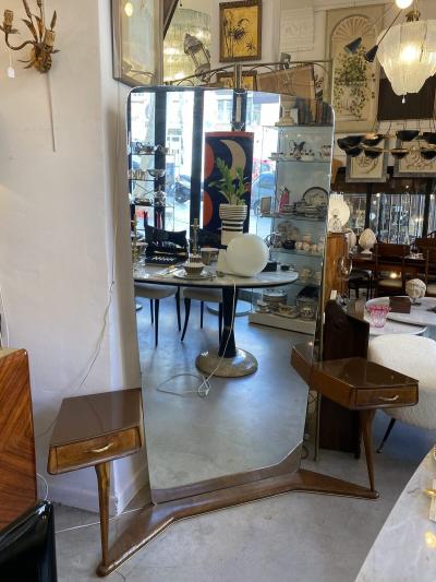 50s Italian Mirror with Nightstands 