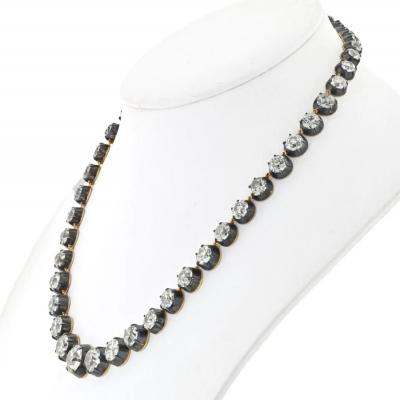 57 19CTTW OLD EUROPEAN CUT RIVIERA DIAMOND NECKLACE