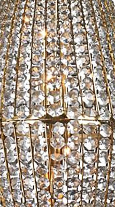 J L Lobmeyr Crystal Pendant Lantern Austria c 1950 s