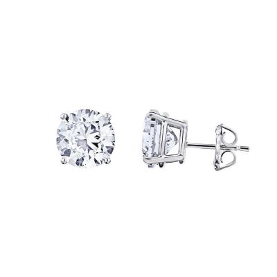 6 00 carat total 3ct each Lab Grown Diamond Stud Earrings in 14k White Gold