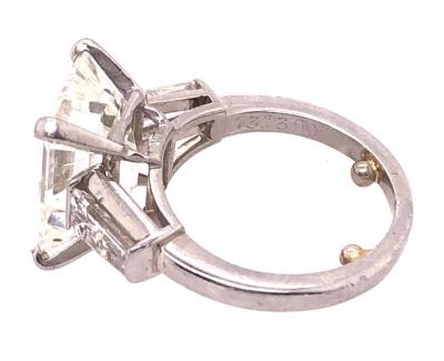 6 43 Carat Emerald Cut Diamond Engagement Ring VS1 J K Color Platinum