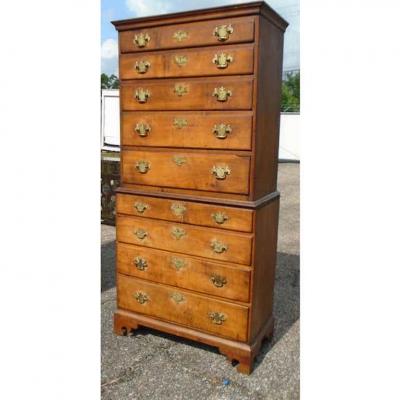 6 5 Late 19th Century English George III Graduated Chest of Drawers
