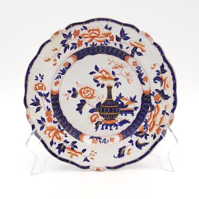 6 Auckland Pattern Ridgeway Ironstone Dinner Plates England circa 1835