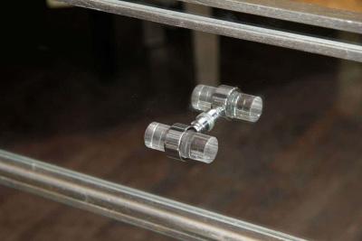 6 Drawer Silver Trim Mirrored Dresser