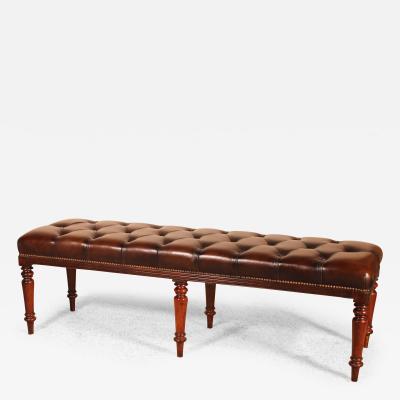 6 Feet Bench From England Mahogany From The 19th Century