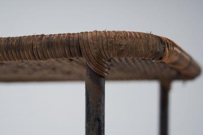 6 Iron and Rattan Chairs Brazil 1960s