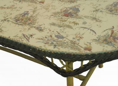 6 Pece American Art Deco Wicker Living Room Set