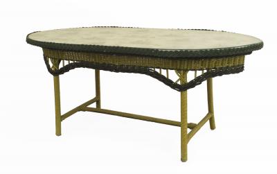 6 Pece American Art Deco Wicker Living Room Set