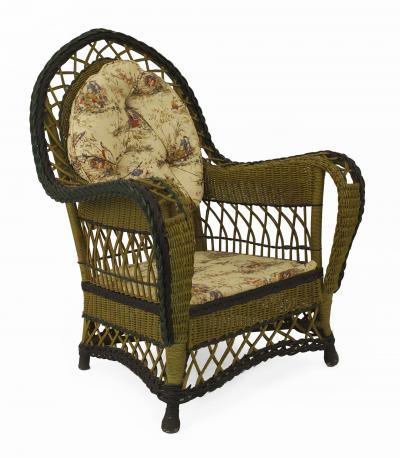 6 Pece American Art Deco Wicker Living Room Set