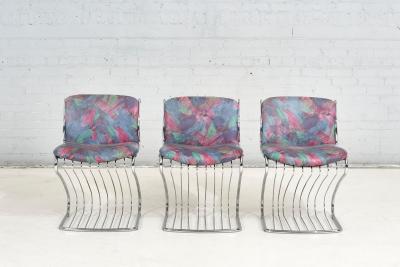 6 Steel Gastone Rinaldi Dining Chairs for Rima Italy 1970