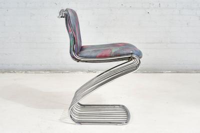 6 Steel Gastone Rinaldi Dining Chairs for Rima Italy 1970