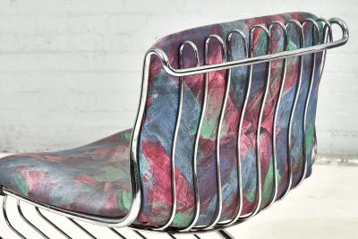 6 Steel Gastone Rinaldi Dining Chairs for Rima Italy 1970