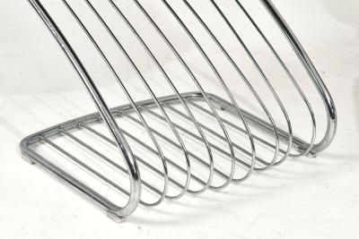 6 Steel Gastone Rinaldi Dining Chairs for Rima Italy 1970