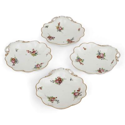 63 Piece Antique German Floral Porcelain Part Dinner Service