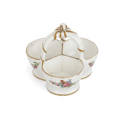 63 Piece Antique German Floral Porcelain Part Dinner Service