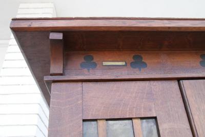 6FT Arts and Crafts Mission Oak Armoire