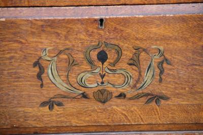 6FT Arts and Crafts Mission Oak Armoire