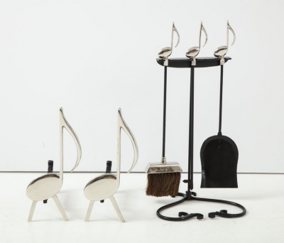 6pc Musical Note Fireplace Set