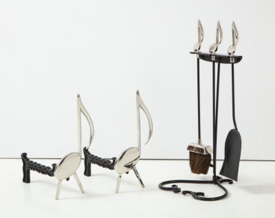 6pc Musical Note Fireplace Set