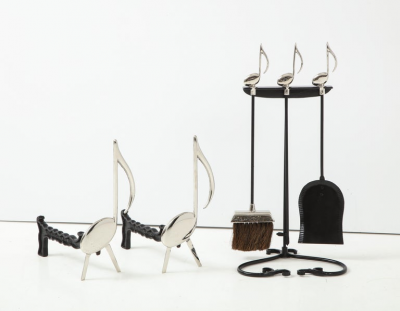 6pc Musical Note Fireplace Set