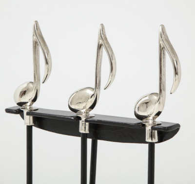 6pc Musical Note Fireplace Set