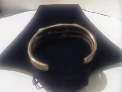 7 Solid Sterling Silver and Turquoise Navajo Bracelet