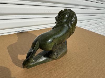 7 x 9 Jade Carved Lion Sculpture