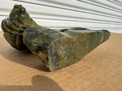 7 x 9 Jade Carved Lion Sculpture