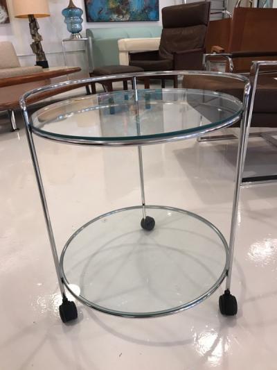 70 s chrome bar cart