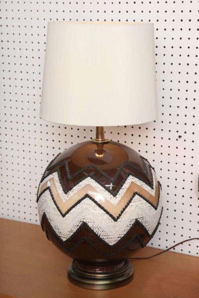 70s Glass Globe Table Lamps