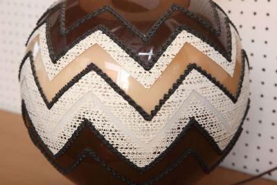 70s Glass Globe Table Lamps