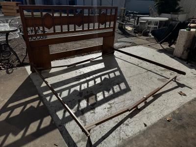 79 Mid Century 3 Diamond Walnut Headboard