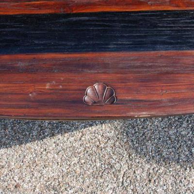 7FT Balinese Sailboat Teak Storage Bench
