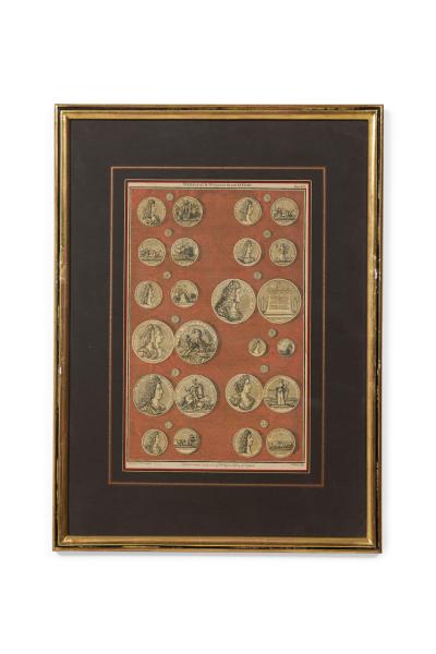 8 English Engravings of Various Medals