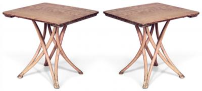 8 Various Bentwood Stripped Caf Tables