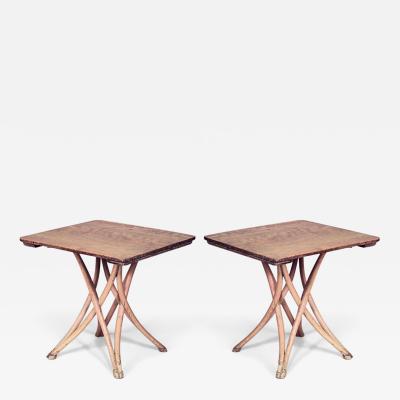 8 Various Bentwood Stripped Caf Tables
