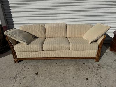 83 Boho Chic 3 Seat Bamboo and Rattan Sofa