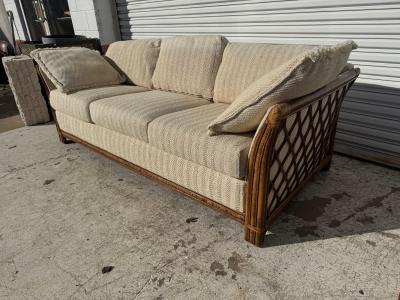 83 Boho Chic 3 Seat Bamboo and Rattan Sofa