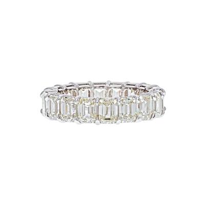 9 75 CARAT EMERALD CUT HANDMADE DIAMOND ETERNITY BAND