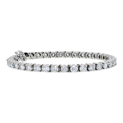 9 CARAT 14K WHITE GOLD DIAMOND TENNIS BRACELET