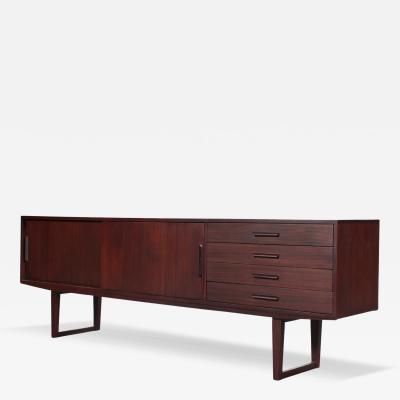 94 Danish design low dark stained credenza