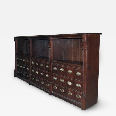 9FT Antique Early 20th Century Apothecary Cabinet